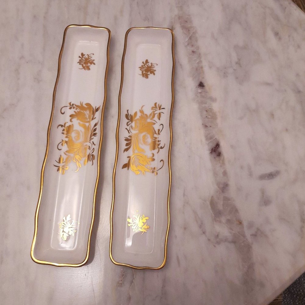 Set of 2 Hammersley & Co Bone China trinket dish or mint tray